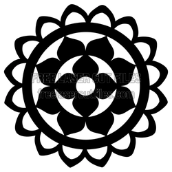 Round Floral Mandala Pattern - Ready to Cut Laser Design