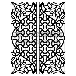 Floral Door Pattern Screen Laser Cut Panel Design