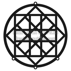 Geometric Dreamcatcher Laser Cut File, Ready to Cut