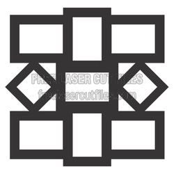 Geometric Multi Photo Frame Laser Cut Template