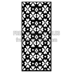 Heart Floral Decorative Panel for Laser Cutting