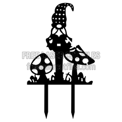 Laser Cut Gnome Ornament Stakes for Garden Decor