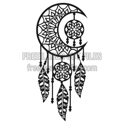 Moon Dream Catcher Laser Cut File, Ready to Cut Decor