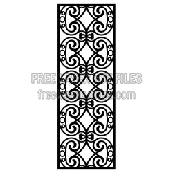 Ornamental Scroll Panel Laser Cut File for Decorative Screens