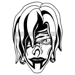 Scary Vampire Face Clipart Laser Cut Template