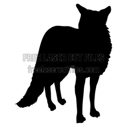 Standing Wolf Silhouette Laser Cut File, Ready to Cut