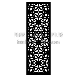 Decorative Floral Lattice Screen Pattern for Laser Cutting