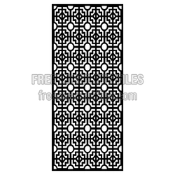 Decorative Geometric Door Panel Design Ready to Cut