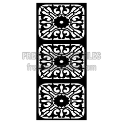 Decorative Ornamental Door Screen Panel Pattern Ready to Cut