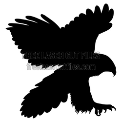 Flying Eagle Silhouette Laser Cut File, Ready to Cut