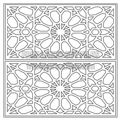 Geometric Lattice Panel Set, Laser Ready Decorative Grille