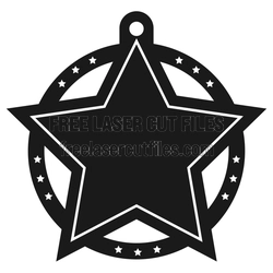 Star Medal Laser Cut File for Awards and Display