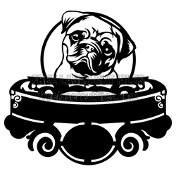 Bulldog Portrait Sign Design, Ready to Cut Free File