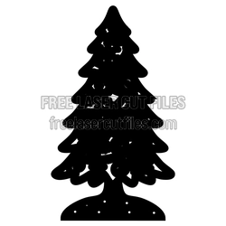 Christmas Tree Flake Wall Design, Free Laser Cut File