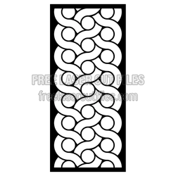 Decorative Lattice Screen Panel Laser Cut Template