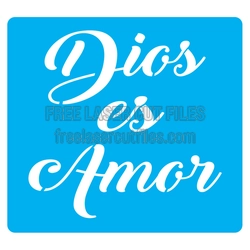 Dos es Amor Script Quote Laser Cut Design