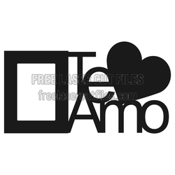 Love Heart Portrait Laser Cut Design, Ready to Cut