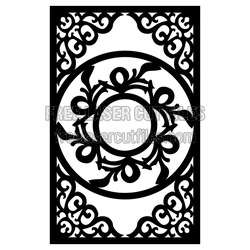 Ornamental Door Panel Pattern, Laser Cut Screen Design