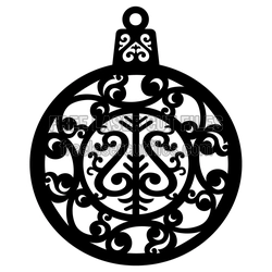 Ornate Christmas Ornament Laser Cut File, Ready to Cut