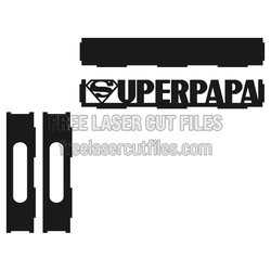 Super Papa 3D Laser Cut Gift Box Design