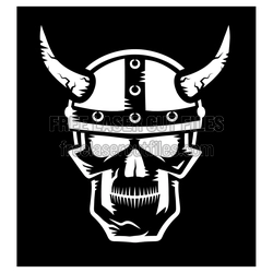 Viking Skull Clipart Laser Cut Design, Ready to Cut