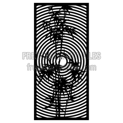 Decorative 3D Door Panel Screen Pattern, Laser Ready