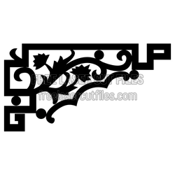 Decorative Corner Door Panel Pattern, Laser Ready Cut File