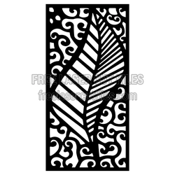 Decorative Leaf Panel Laser Cut Pattern, Ready to Cut