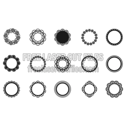 Decorative Openwork Frame Set for Laser Cutting
