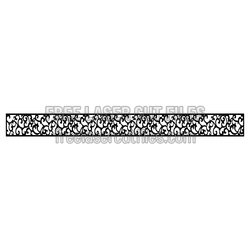 Decorative Scrollwork Screen Panel, Laser Cut Template