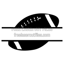 Football Split Monogram SVG Cut File for DIY Crafts