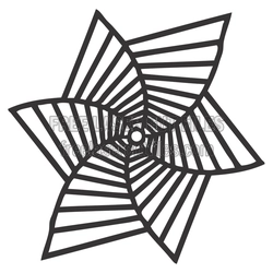 Geometric Pinwheel Star Laser Cut File, Ready to Cut