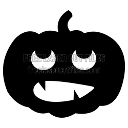 Halloween Pumpkin Silhouette Face Ready to Cut