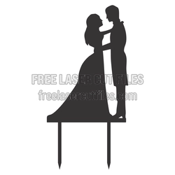 Romantic Couple Cake Topper Laser Cut File