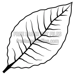 Single Line Leaf Laser Cut Template for DIY Decor