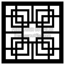 Decorative Geometric Door Screen Pattern - Laser Cut File