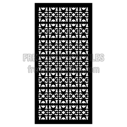 Decorative Ornamental Door Panel Pattern, Laser Ready