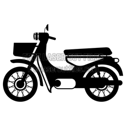 Vintage Motorcycle Silhouette Ready to Cut Laser File