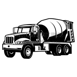 Cement Mixer Truck Laser Cut File, Ready to Cut Silhouette
