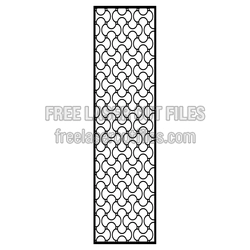 Decorative Geometric Door Screen Panel Laser Cut File