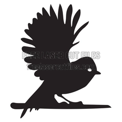 Flying Songbird Silhouette Laser Cut File, Ready to Cut