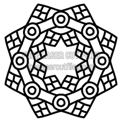 Geometric Layered Mandala Laser Cut Pattern