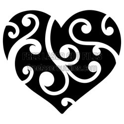 Ornamental Heart Wall Decor Ready to Cut for Valentine Crafts