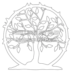 Celtic Tree of Life Laser Cut File, Free Nature Decor
