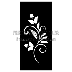 Decorative Floral Screen Panel Ready to Cut Laser File