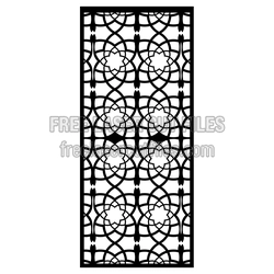 Decorative Geometric Door Screen Panel Laser Cut File