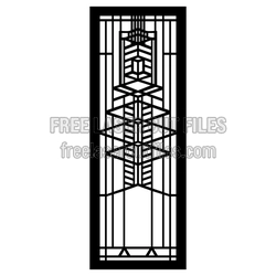 Geometric Art Deco Screen Panel Laser Cut File