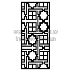 Geometric Door Screen Pattern Laser Cut Design