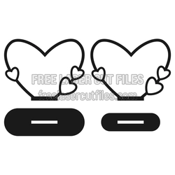Heart Photo Frame Laser Cut File, Romantic Desk Display
