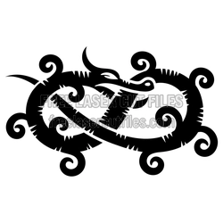 Norse Dragon Clipart Design for Laser Cutting